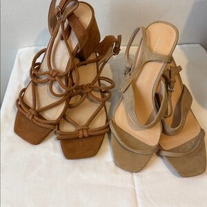 Topshop Beige Strappy Sandals